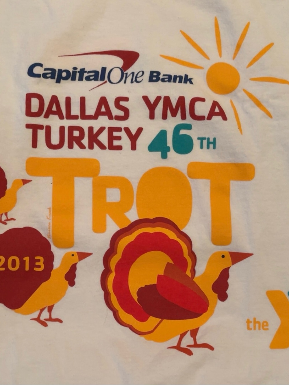 2013 Dallas YMCA Turkey Trot Long Sleeve Graphic Tee | Thanksgiving - Picture 2 of 3